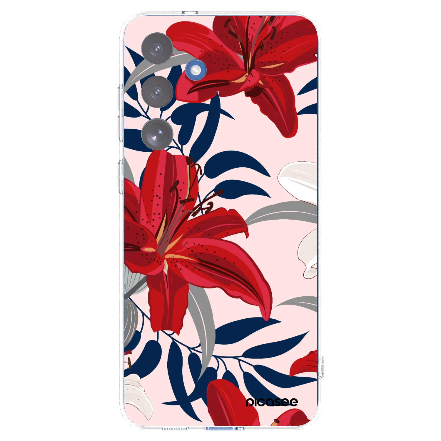 Picasee átlátszó szilikon tok az alábbi mobiltelefonokra Samsung Galaxy S25 FE 5G - Red Lily
