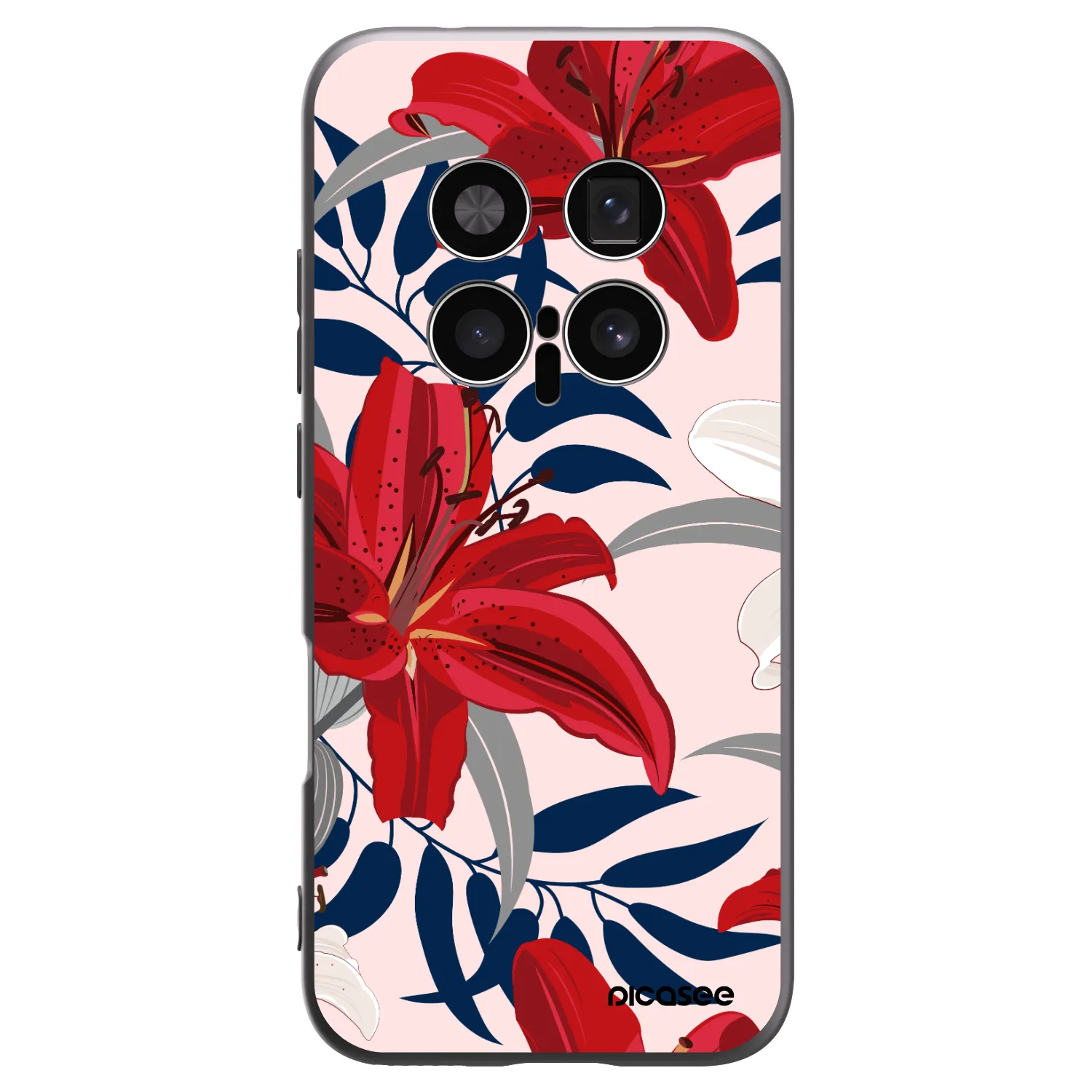 Picasee fekete szilikon tok az alábbi mobiltelefonokra Honor Magic8 Pro 5G - Red Lily