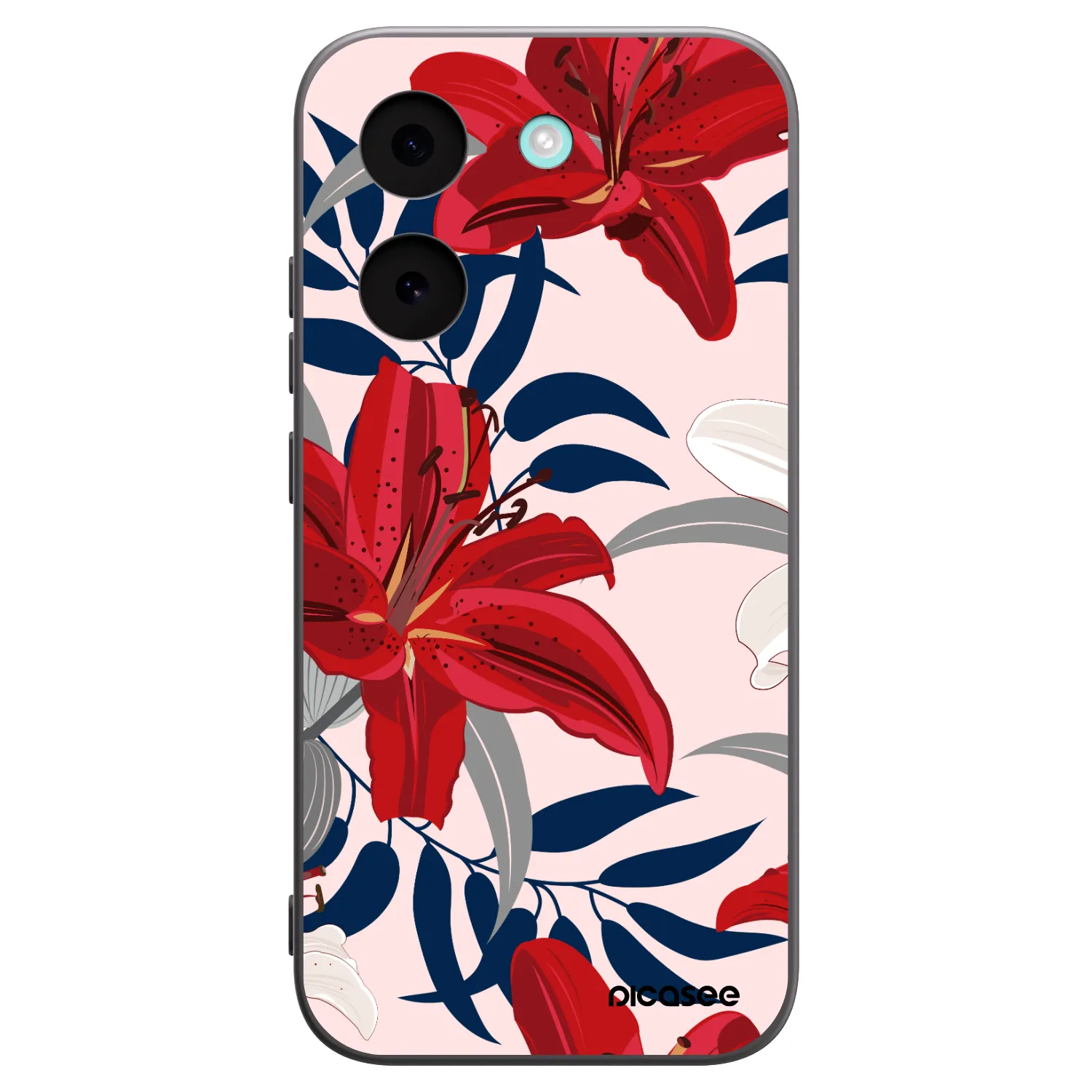 Picasee fekete szilikon tok az alábbi mobiltelefonokra Xiaomi Poco X8 Pro - Red Lily