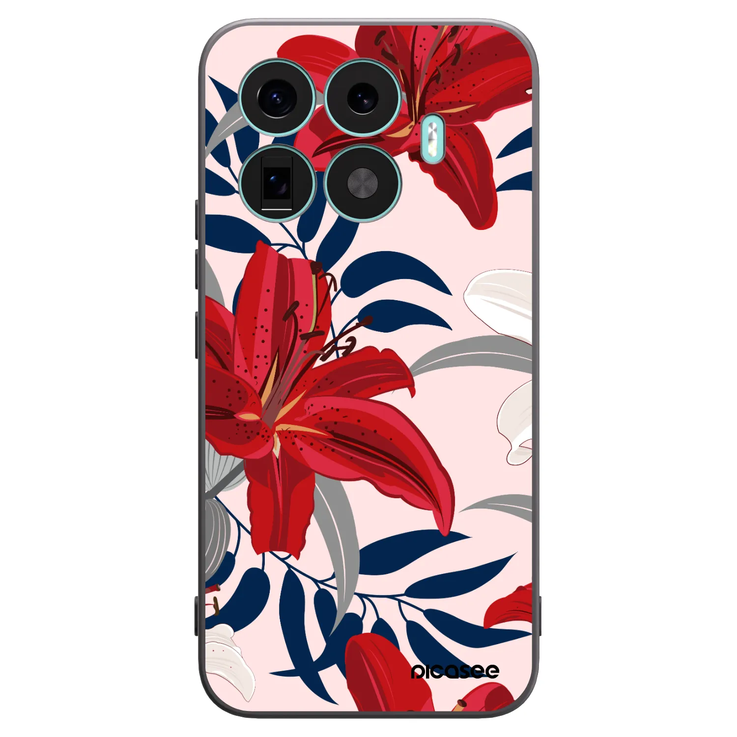 Picasee fekete szilikon tok az alábbi mobiltelefonokra Xiaomi 17T Pro - Red Lily