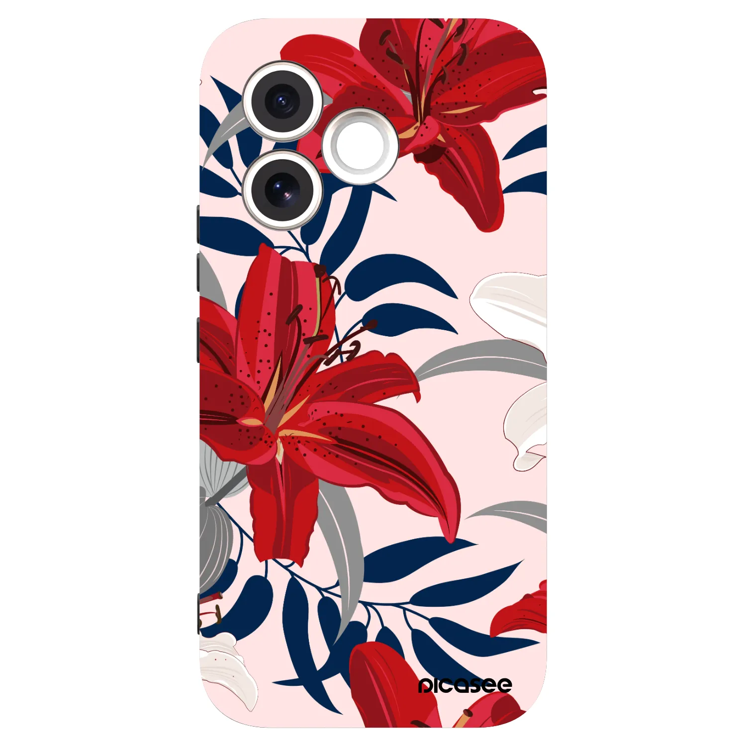 Picasee fekete szilikon tok az alábbi mobiltelefonokra Honor 600 Lite - Red Lily