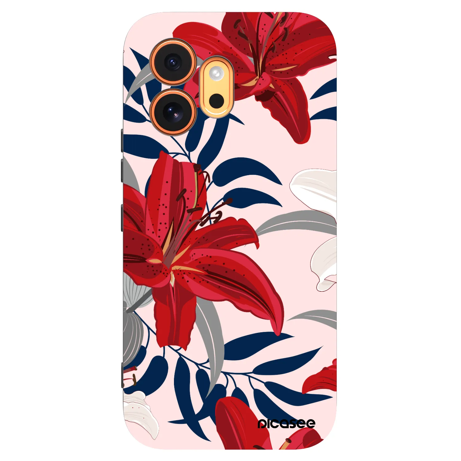 Picasee fekete szilikon tok az alábbi mobiltelefonokra Honor 600 - Red Lily