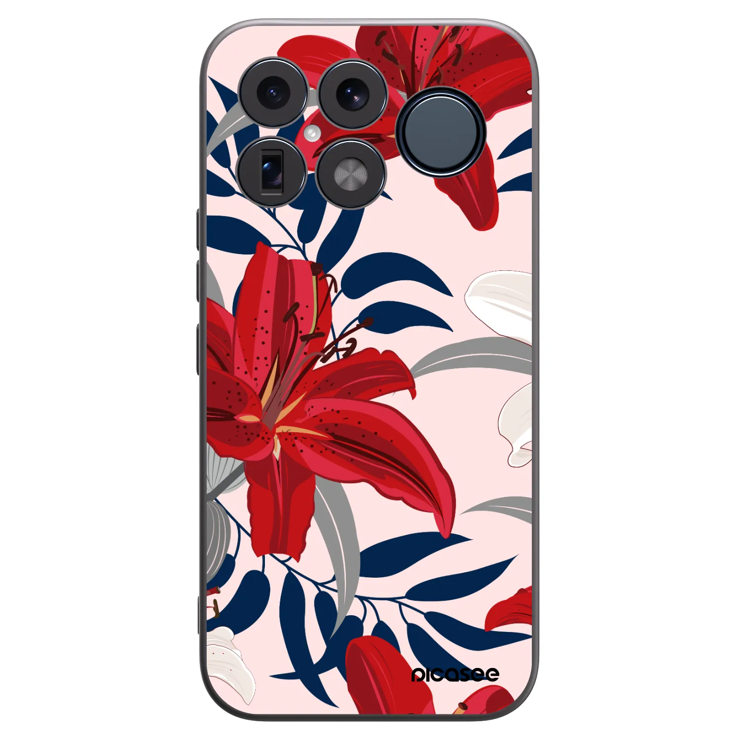 Picasee fekete szilikon tok az alábbi mobiltelefonokra Xiaomi Poco F8 Ultra - Red Lily