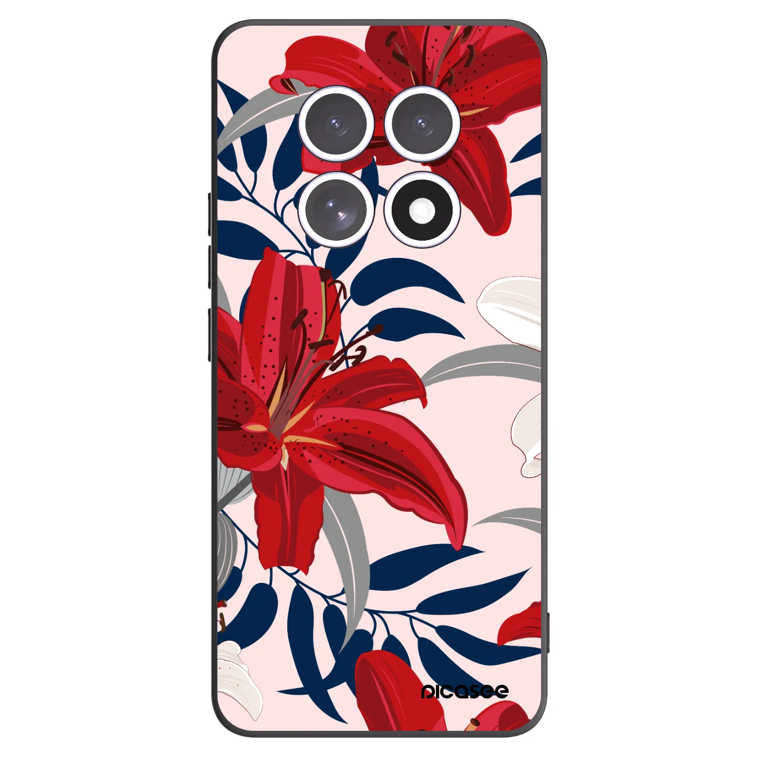 Picasee fekete szilikon tok az alábbi mobiltelefonokra Xiaomi Redmi Note 15 5G - Red Lily