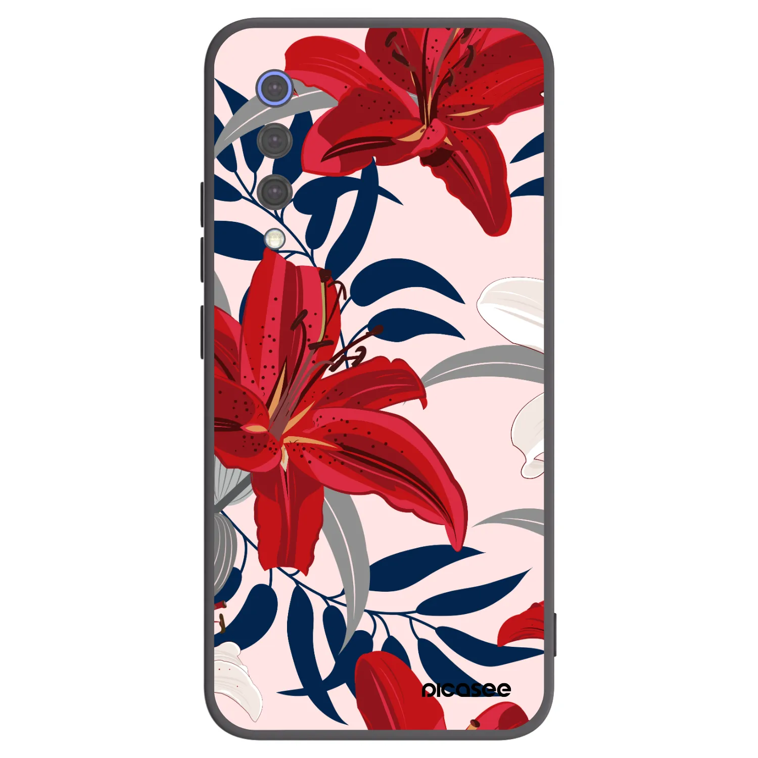 Picasee fekete szilikon tok az alábbi mobiltelefonokra Xiaomi Mi 9 SE - Red Lily