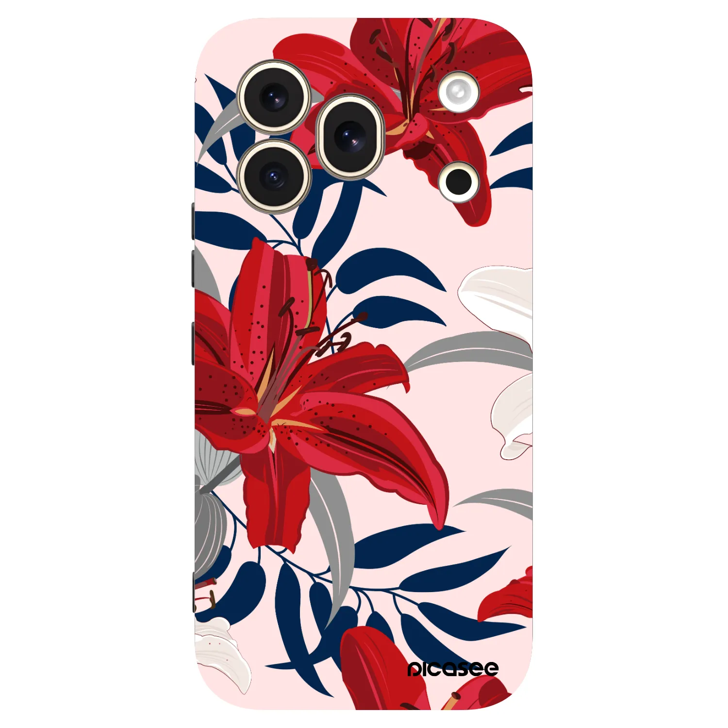 Picasee fekete szilikon tok az alábbi mobiltelefonokra Honor 600 Pro - Red Lily