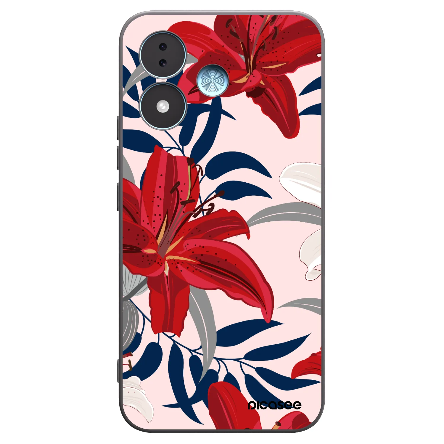 Picasee fekete szilikon tok az alábbi mobiltelefonokra Xiaomi Redmi Note 17 5G - Red Lily