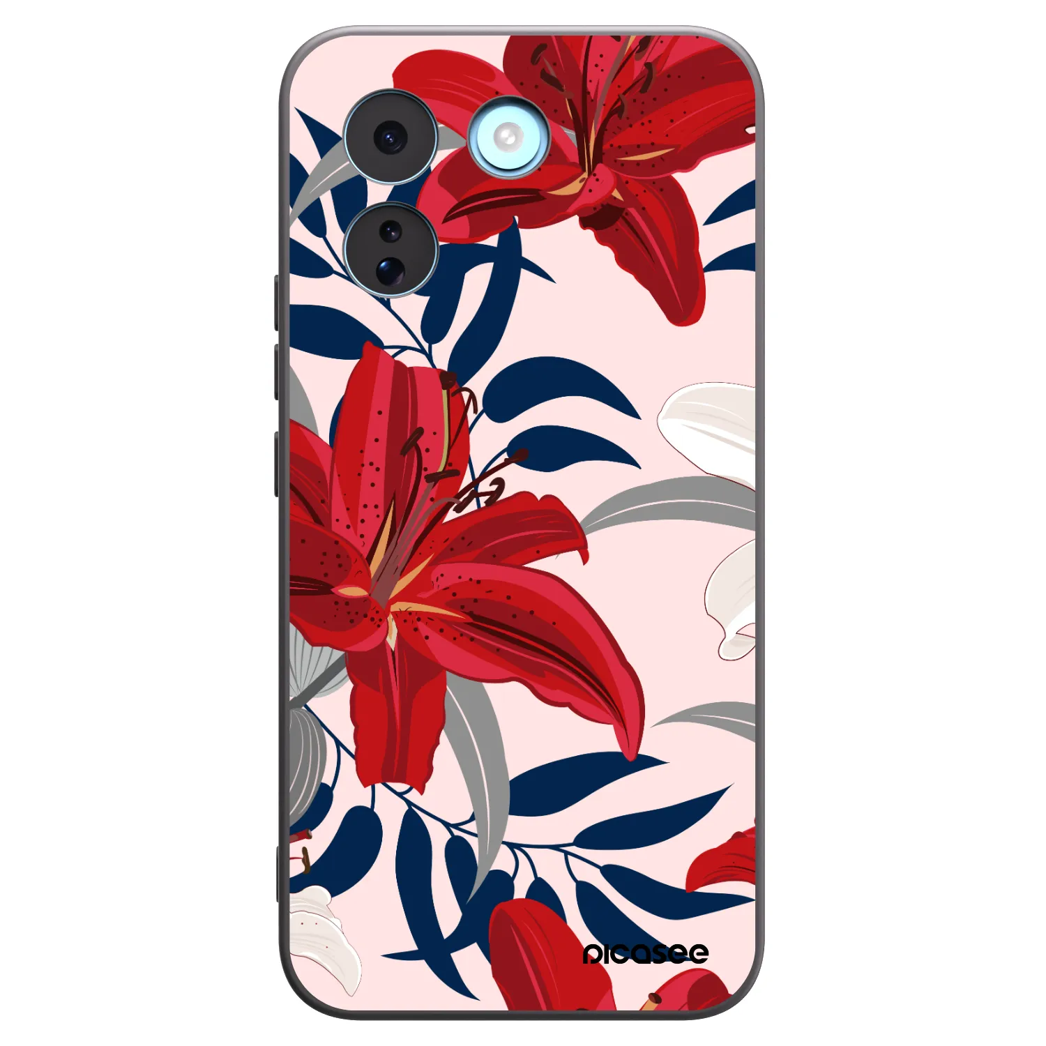 Picasee fekete szilikon tok az alábbi mobiltelefonokra Xiaomi Redmi Note 17 Pro MAX 5G - Red Lily
