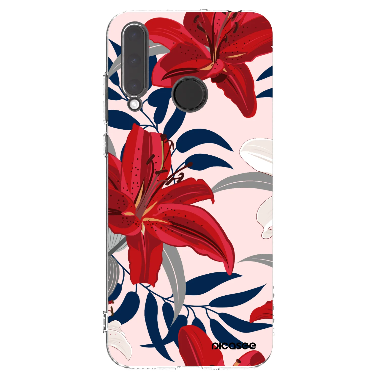 Picasee átlátszó szilikon tok az alábbi mobiltelefonokra Honor 20 Lite - Red Lily