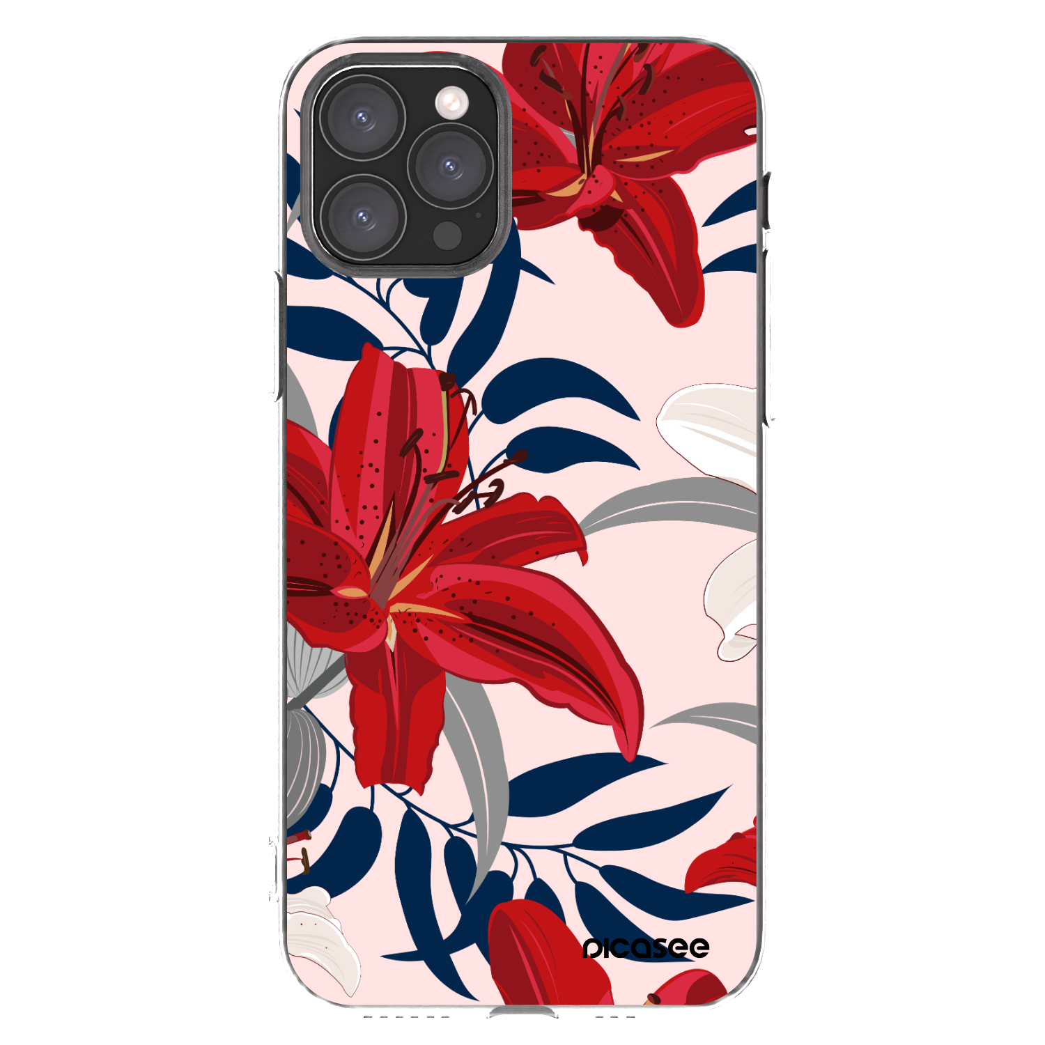 Picasee átlátszó szilikon tok az alábbi mobiltelefonokra Apple iPhone 11 Pro - Red Lily