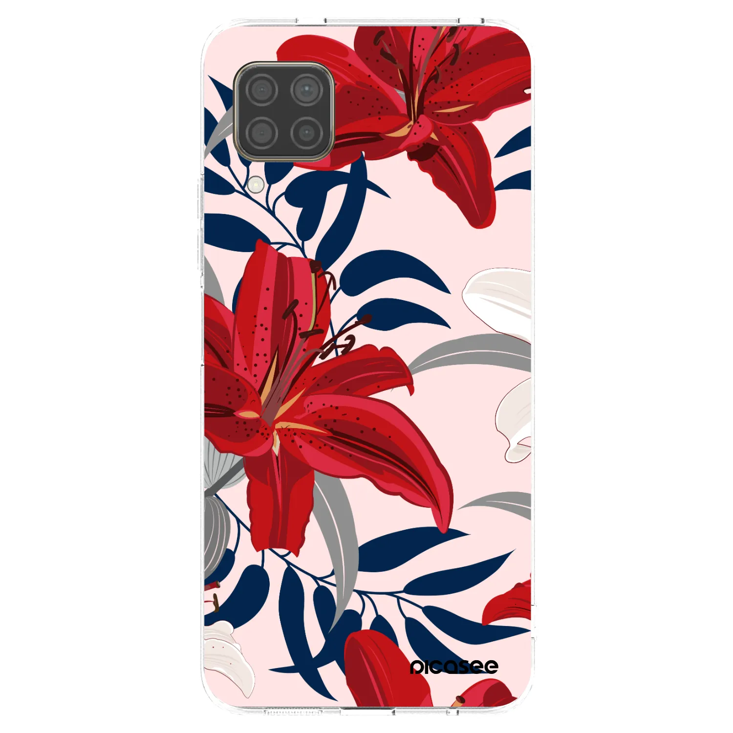 Picasee átlátszó szilikon tok az alábbi mobiltelefonokra Huawei P40 Lite - Red Lily