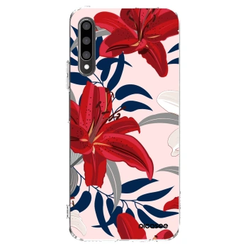 Picasee átlátszó szilikon tok az alábbi mobiltelefonokra Honor 9X Pro - Red Lily