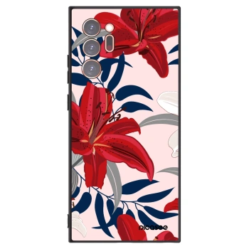 Picasee fekete szilikon tok az alábbi mobiltelefonokra Samsung Galaxy Note 20 Ultra - Red Lily