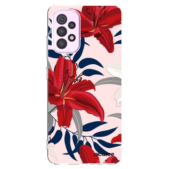 Picasee átlátszó szilikon tok az alábbi mobiltelefonokra Samsung Galaxy A32 5G A326B - Red Lily
