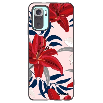 Picasee fekete szilikon tok az alábbi mobiltelefonokra Xiaomi Redmi Note 10 Pro - Red Lily
