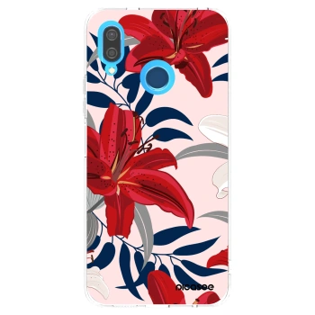 Picasee átlátszó szilikon tok az alábbi mobiltelefonokra Huawei P20 Lite - Red Lily