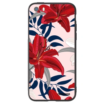 Szilikon tok erre a típusra Apple iPhone 5/5S/SE - Red Lily