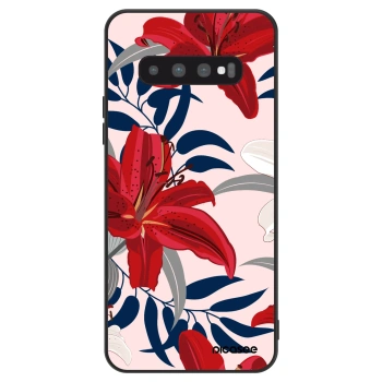 Szilikon tok erre a típusra Samsung Galaxy S10 G973 - Red Lily