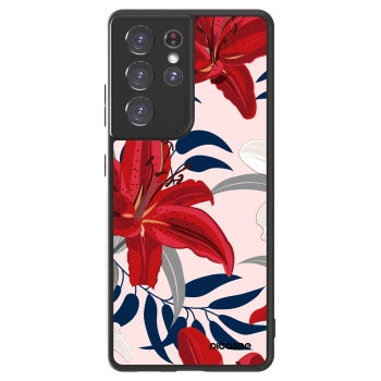 Szilikon tok erre a típusra Samsung Galaxy S21 Ultra 5G G998B - Red Lily