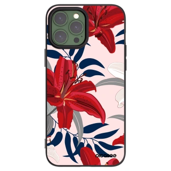 Picasee fekete szilikon tok az alábbi mobiltelefonokra Apple iPhone 13 Pro Max - Red Lily
