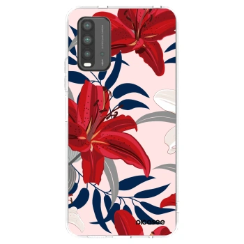 Picasee fekete szilikon tok az alábbi mobiltelefonokra Xiaomi Redmi 9T - Red Lily
