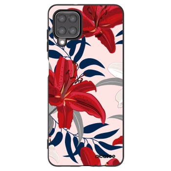 Picasee fekete szilikon tok az alábbi mobiltelefonokra Samsung Galaxy M12 M127F - Red Lily