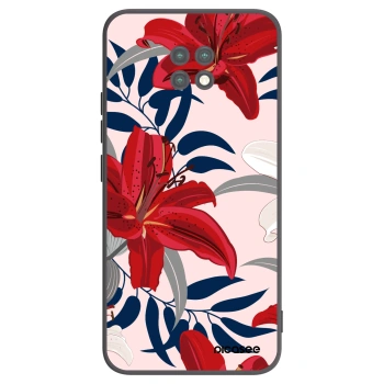 Picasee fekete szilikon tok az alábbi mobiltelefonokra Xiaomi Redmi Note 9T - Red Lily