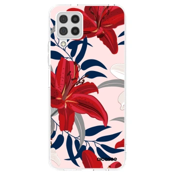 Picasee átlátszó szilikon tok az alábbi mobiltelefonokra Samsung Galaxy A22 A225F 4G - Red Lily