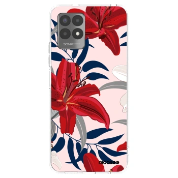 Picasee átlátszó szilikon tok az alábbi mobiltelefonokra Realme 8i - Red Lily