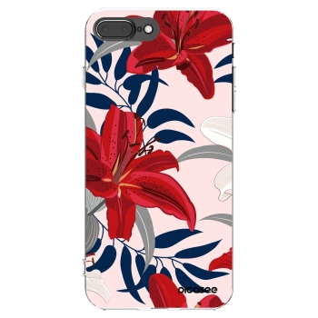 Picasee átlátszó szilikon tok az alábbi mobiltelefonokra Apple iPhone 7 Plus - Red Lily