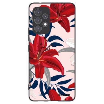 Picasee fekete szilikon tok az alábbi mobiltelefonokra Samsung Galaxy A53 5G A536 - Red Lily