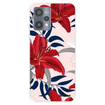 Picasee átlátszó szilikon tok az alábbi mobiltelefonokra Realme 9 Pro 5G - Red Lily