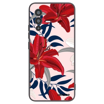 Picasee fekete szilikon tok az alábbi mobiltelefonokra Vivo V23 5G - Red Lily