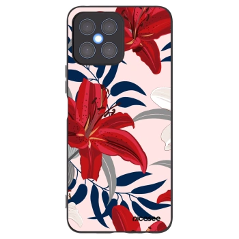 Picasee fekete szilikon tok az alábbi mobiltelefonokra Honor X8 4G - Red Lily