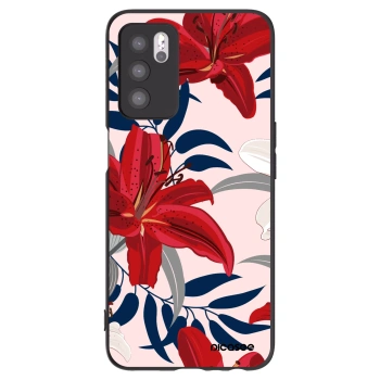 Picasee fekete szilikon tok az alábbi mobiltelefonokra OPPO A16s - Red Lily