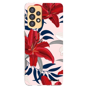 Picasee átlátszó szilikon tok az alábbi mobiltelefonokra Samsung Galaxy A33 5G A336 - Red Lily