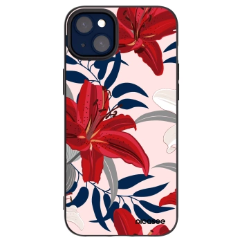 Picasee fekete szilikon tok az alábbi mobiltelefonokra Apple iPhone 14 Plus - Red Lily