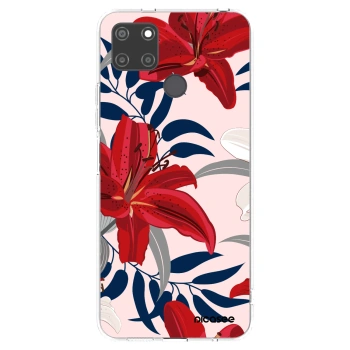Picasee átlátszó szilikon tok az alábbi mobiltelefonokra Realme C21Y - Red Lily