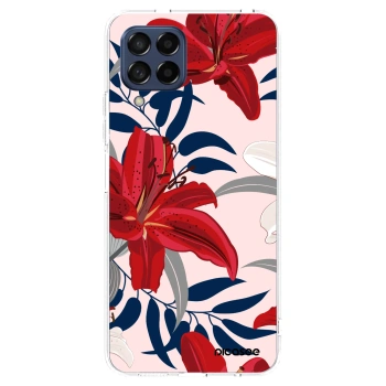 Picasee átlátszó szilikon tok az alábbi mobiltelefonokra Samsung Galaxy M53 5G - Red Lily