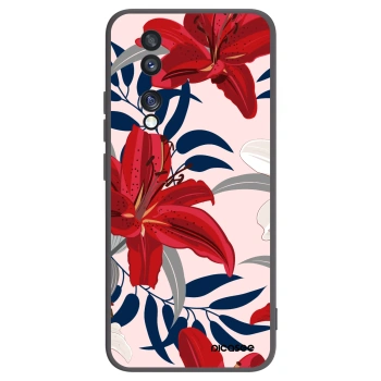 Picasee fekete szilikon tok az alábbi mobiltelefonokra Honor 70 - Red Lily
