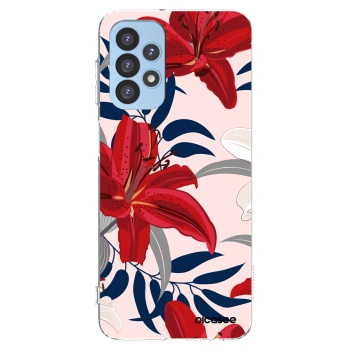 Picasee átlátszó szilikon tok az alábbi mobiltelefonokra Samsung Galaxy A23 A235F 4G - Red Lily