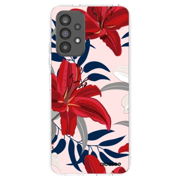 Picasee átlátszó szilikon tok az alábbi mobiltelefonokra Samsung Galaxy A73 5G - Red Lily