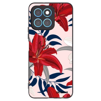 Picasee fekete szilikon tok az alábbi mobiltelefonokra Honor X6 - Red Lily