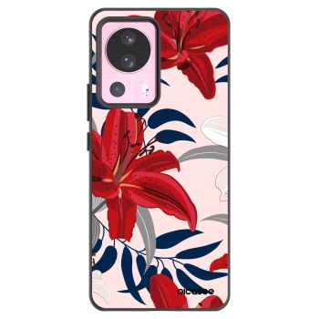 Picasee fekete szilikon tok az alábbi mobiltelefonokra Xiaomi 13 Lite - Red Lily