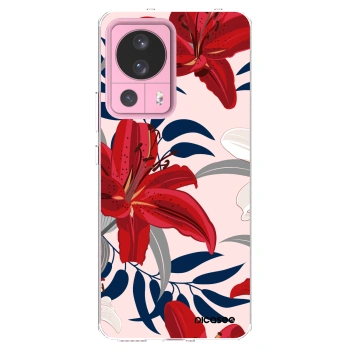 Picasee átlátszó szilikon tok az alábbi mobiltelefonokra Xiaomi 13 Lite - Red Lily