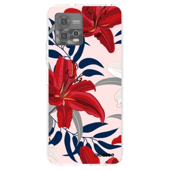 Picasee átlátszó szilikon tok az alábbi mobiltelefonokra Motorola Moto G72 - Red Lily