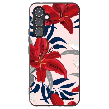 Picasee fekete szilikon tok az alábbi mobiltelefonokra Samsung Galaxy A54 5G A546B - Red Lily