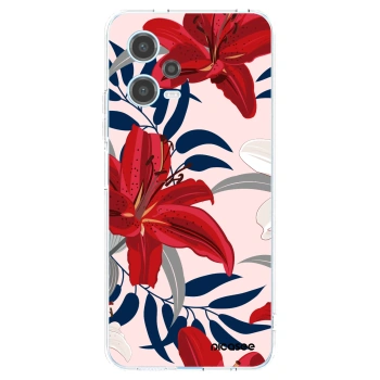 Picasee átlátszó szilikon tok az alábbi mobiltelefonokra Xiaomi Redmi Note 12 5G - Red Lily
