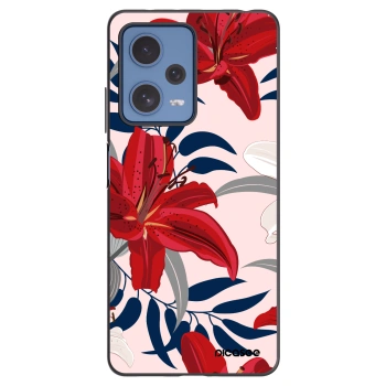 Picasee fekete szilikon tok az alábbi mobiltelefonokra Xiaomi Redmi Note 12 Pro 5G - Red Lily