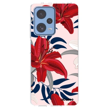 Picasee átlátszó szilikon tok az alábbi mobiltelefonokra Xiaomi Redmi Note 12 Pro 5G - Red Lily